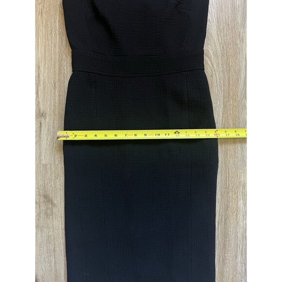 J. Crew Strapless Black Textured Wool Midi Dress Size 4 - Picture 5 of 7
